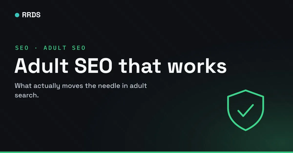 Adult SEO that works — RRDS blog cover