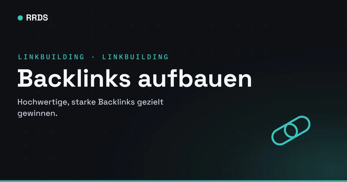 Backlinks aufbauen — RRDS Blog-Cover