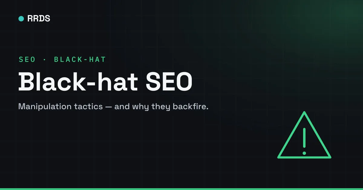 Black-hat SEO — RRDS blog cover