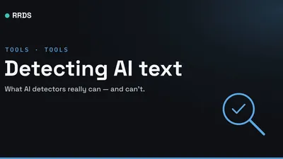 Detecting AI text — RRDS blog cover