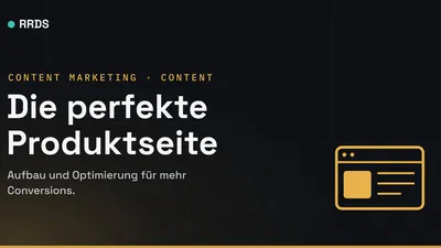 Die perfekte Produktseite — RRDS Blog-Cover