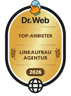 Dr. Web Auszeichnung: Top-Anbieter Linkaufbau-Agentur 2026 – RR Digital Solutions GmbH