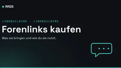 Forenlinks kaufen — RRDS Blog-Cover