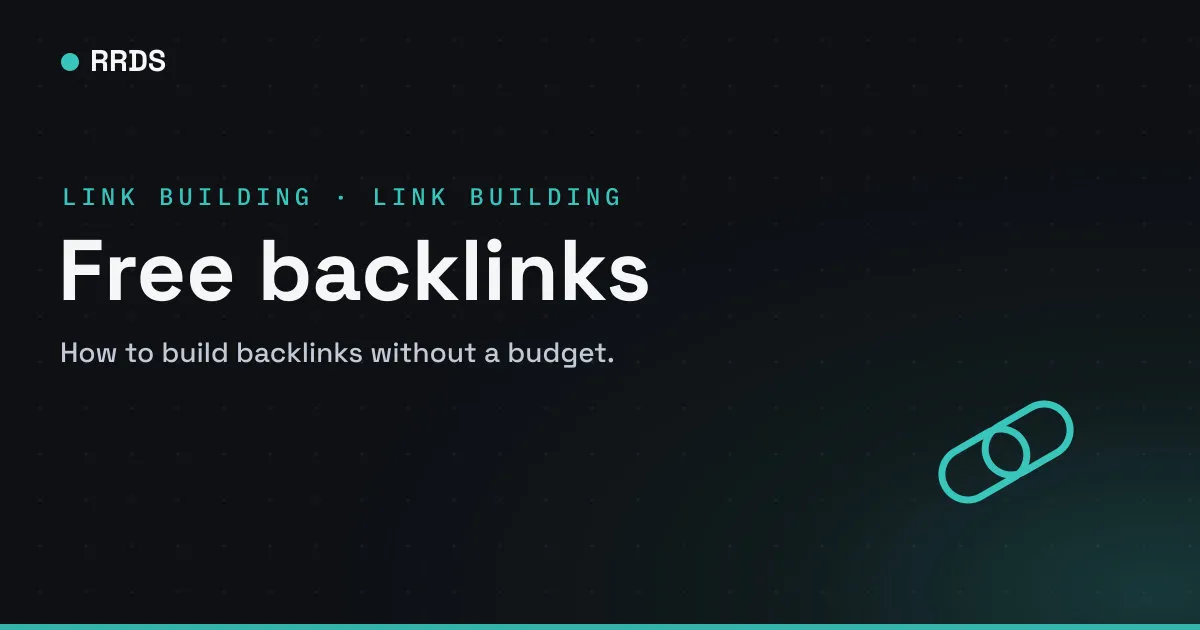 Free backlinks — RRDS blog cover