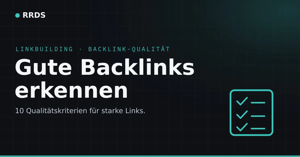 Gute Backlinks erkennen — RRDS Blog-Cover