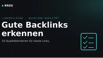Gute Backlinks erkennen — RRDS Blog-Cover
