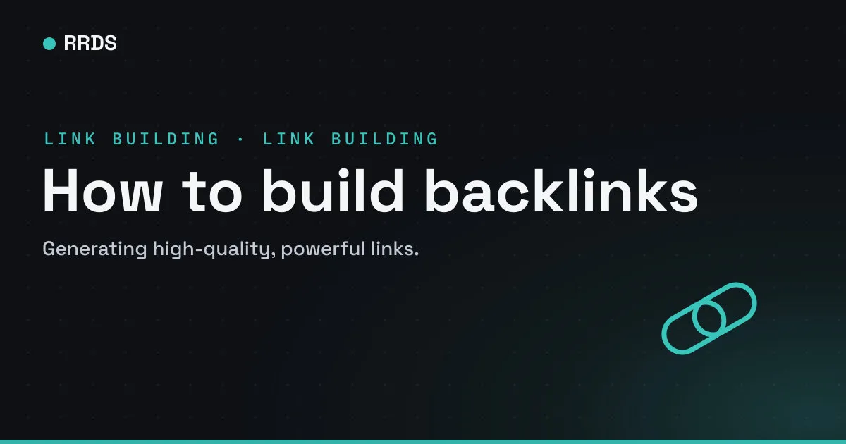 How to build backlinks — RRDS blog cover