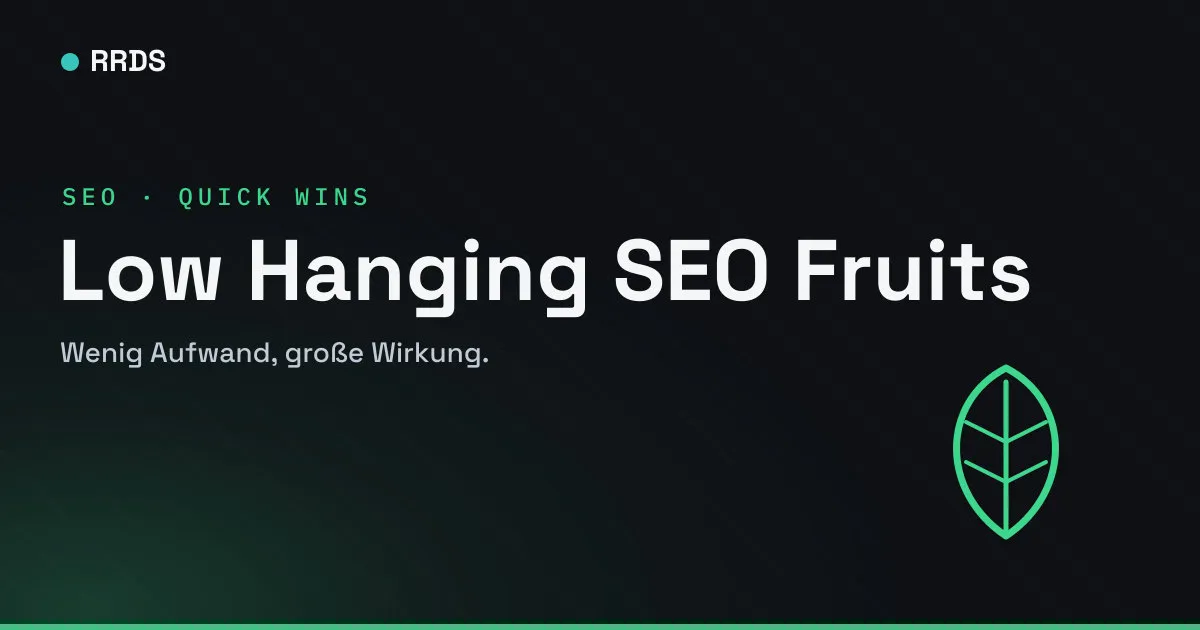 Low Hanging SEO Fruits — RRDS Blog-Cover