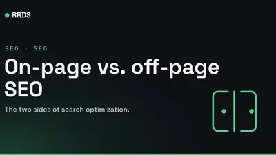 On-page vs. off-page SEO — RRDS blog cover