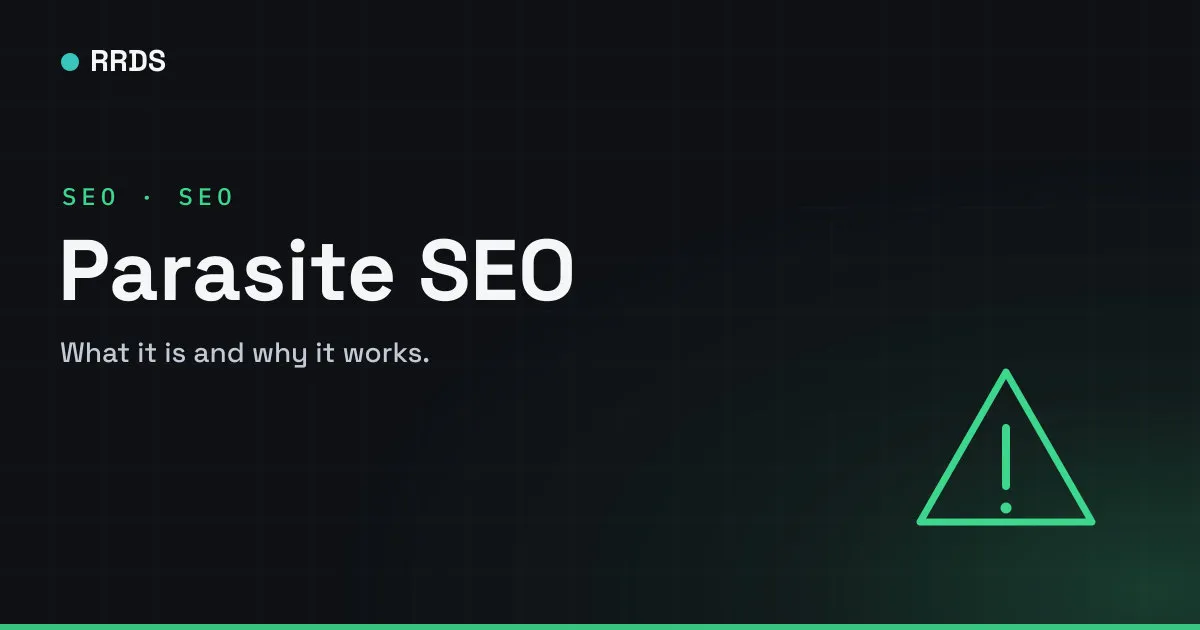 Parasite SEO — RRDS blog cover