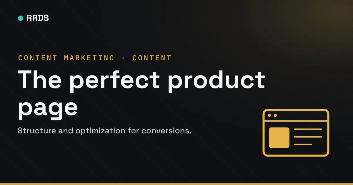 The perfect product page — RRDS blog cover