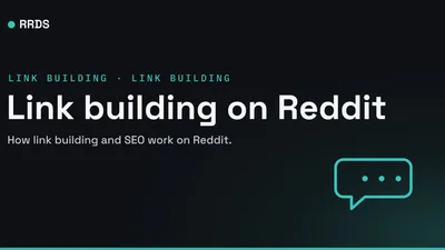 Link building on Reddit — RRDS blog cover