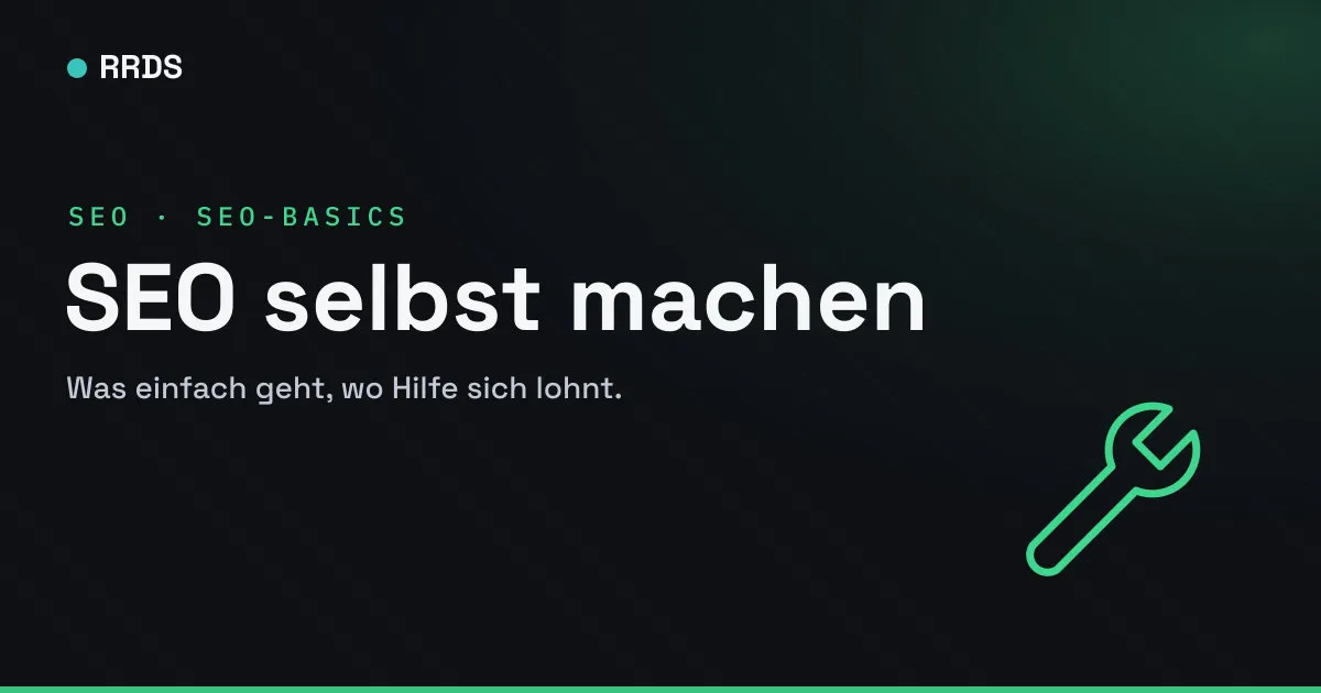 SEO selbst machen — RRDS Blog-Cover