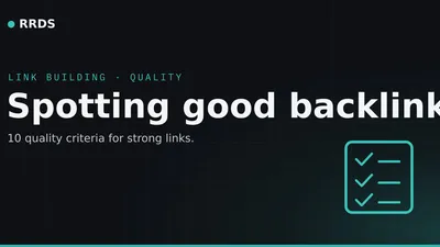 Spotting good backlinks — RRDS blog cover