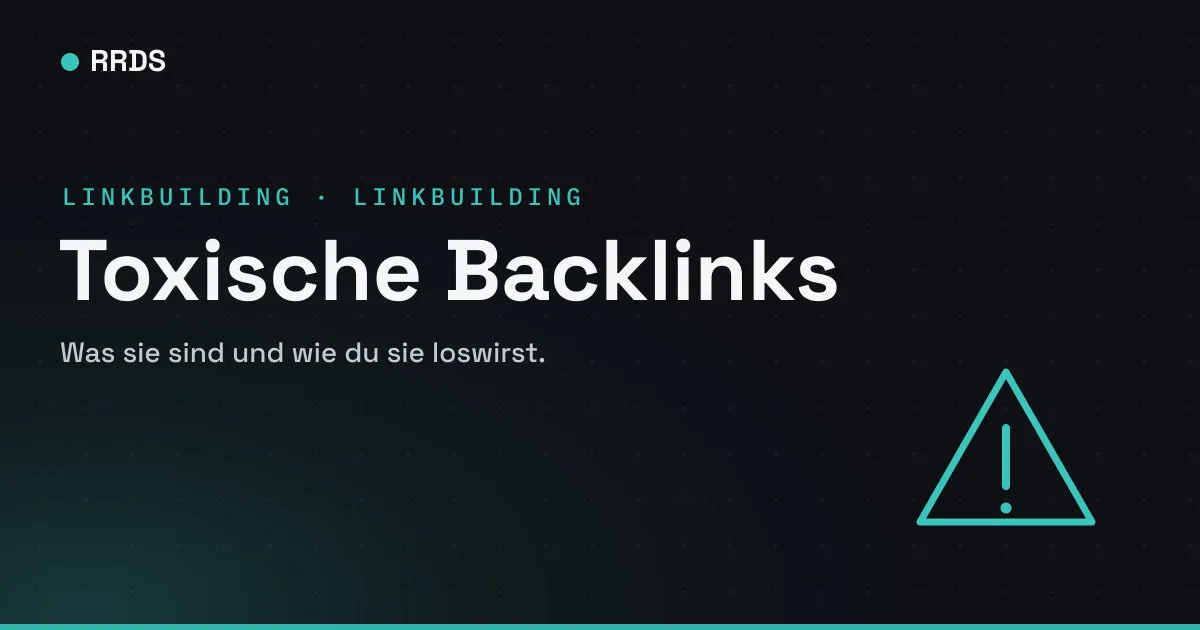 Toxische Backlinks — RRDS Blog-Cover